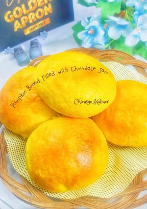 Foto resep Pumpkin Bread Filled with Chocolate Jam