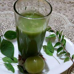 A picture of Bael leaf juice (Bilipatra juice).
