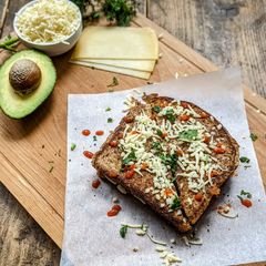 A picture of Avocado Cheese Toast Sandwich.