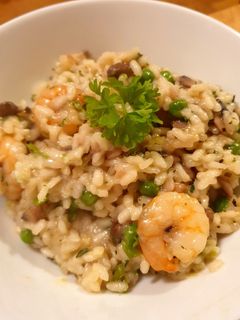 Rizottó rákkal és gombával recept fotója