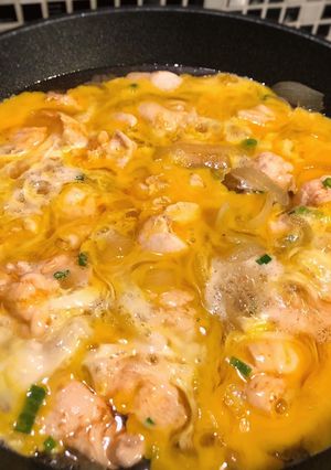 A picture of Oyakodon (Japanese Chicken & Egg Rice Bowl).