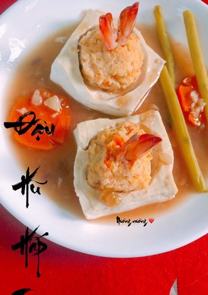 Hình của món Đậu hũ hấp tôm 🦐.