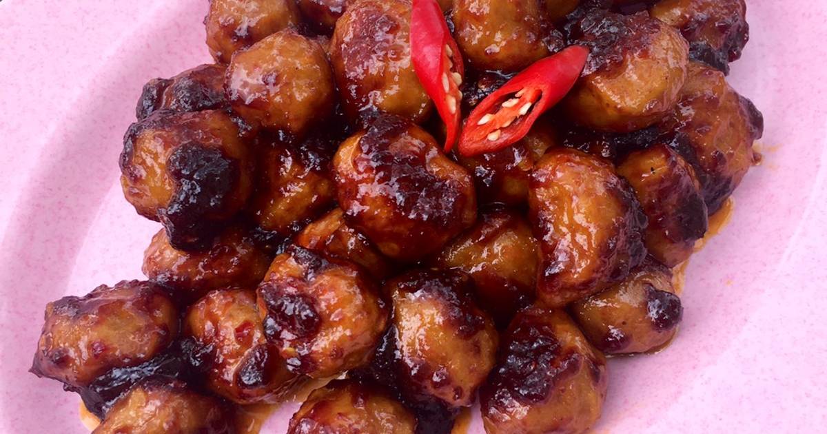 Resep Bakso Bakar Teflon Pedas Manis Oleh Ossye Hady Putri Cookpad