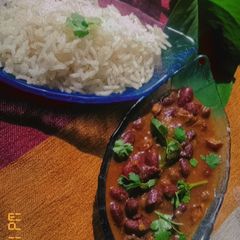 A picture of Rajma chawal.