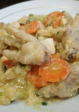 Foto resep Capcay ceker tabur telur