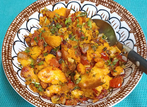 A picture of Bread Upma.