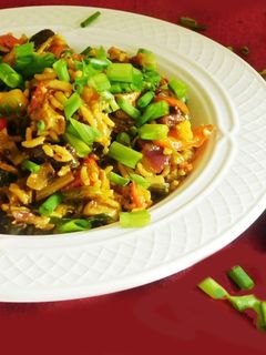A picture of Colorful Cajun rice.