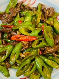 Foto resep Resep Tumis pare belut daging sapi bumbu Sate (ala taiwan)