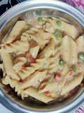 व्हाइट सॉस पास्ता (white sauce pasta recipe in Hindi)