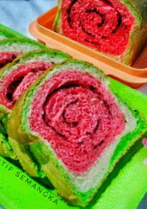 Foto resep Roti Tawar Motif Semangka