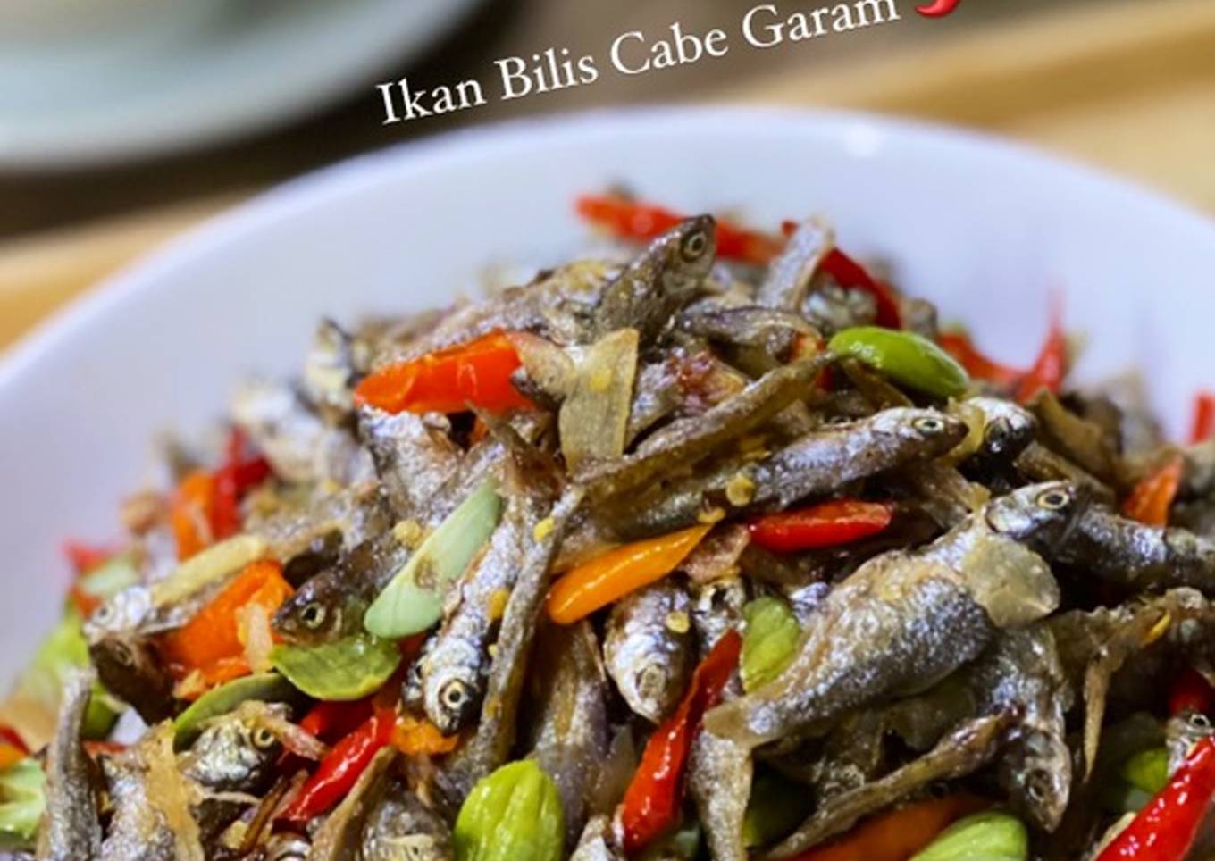 Ikan Bilis Cabe Garam + Pete