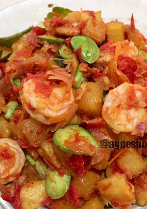 Foto resep Balado Udang Pete Kentang