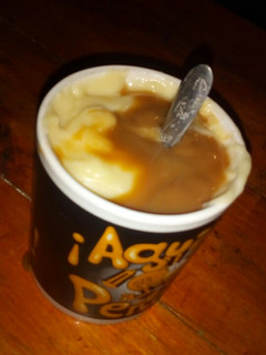 Una foto de Crema De Maicena Con Dulce De Leche 😍