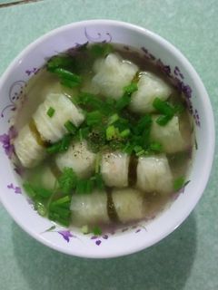 Hình của món Canh bắp cải cuốn với thịt bằm.
