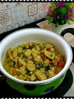 Foto resep Hati Ayam + Tahu Kuah Santan