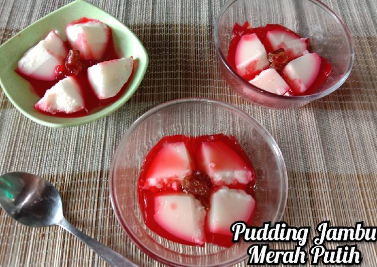 10 Resep: Pudding Jambu Merah Putih Kekinian