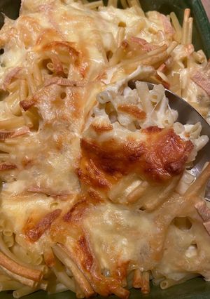 Une photo de Mac & cheese raclette