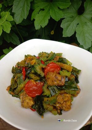 Foto resep Tumis Pare Tempe Bongkrek Daun Melinjo