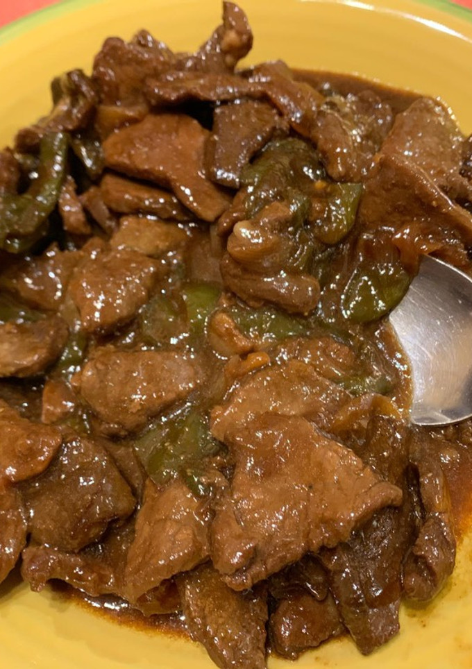 Una foto de Ternera en salsa picante