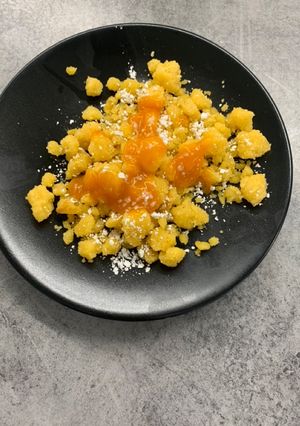 Növényitejes császármorzsa recept fotója