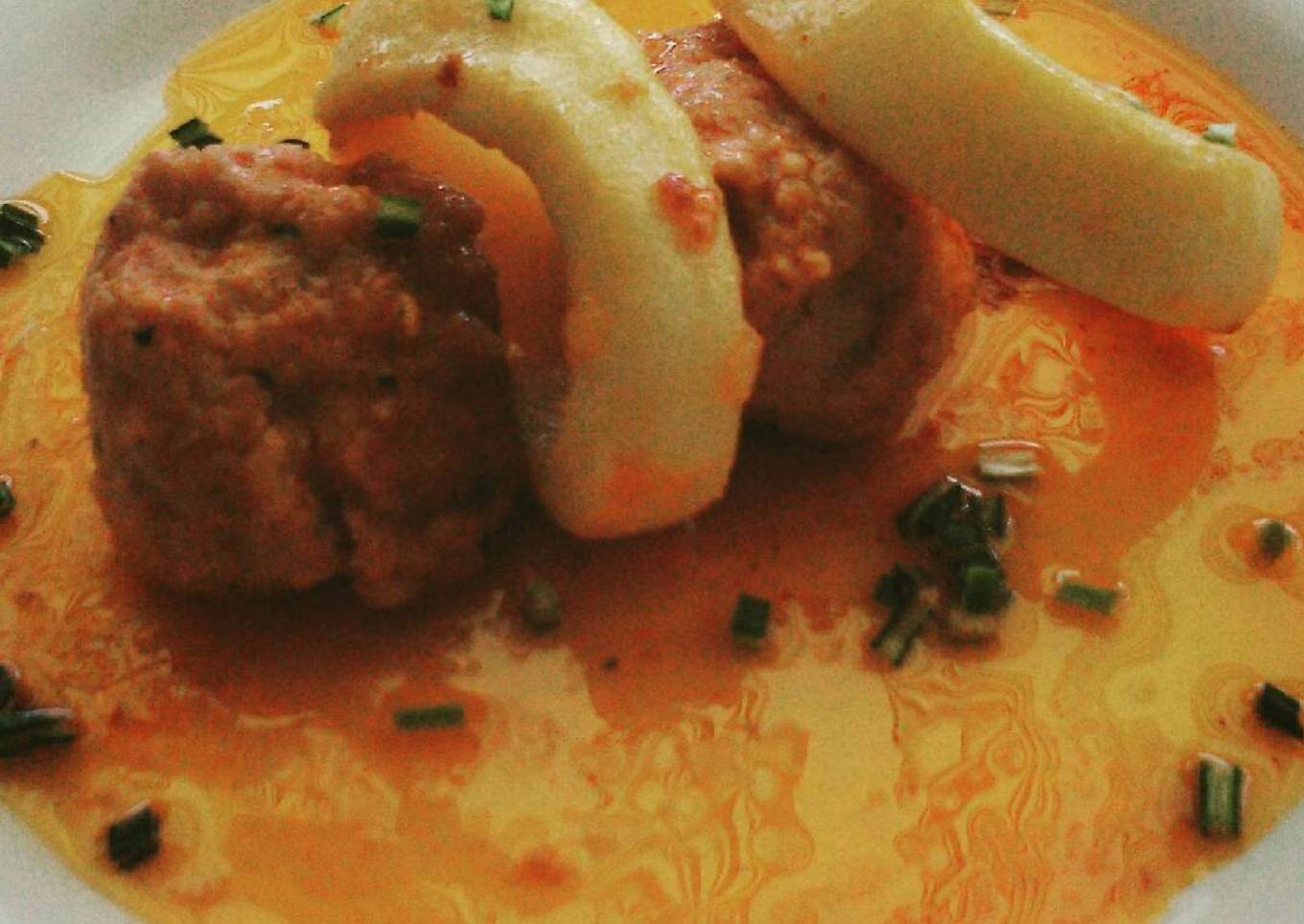 Albóndigas con calamares