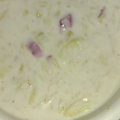 A picture of Cucumber Onion Raita.
