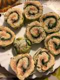 Rotolo estivo di cetriolo salmone e riso