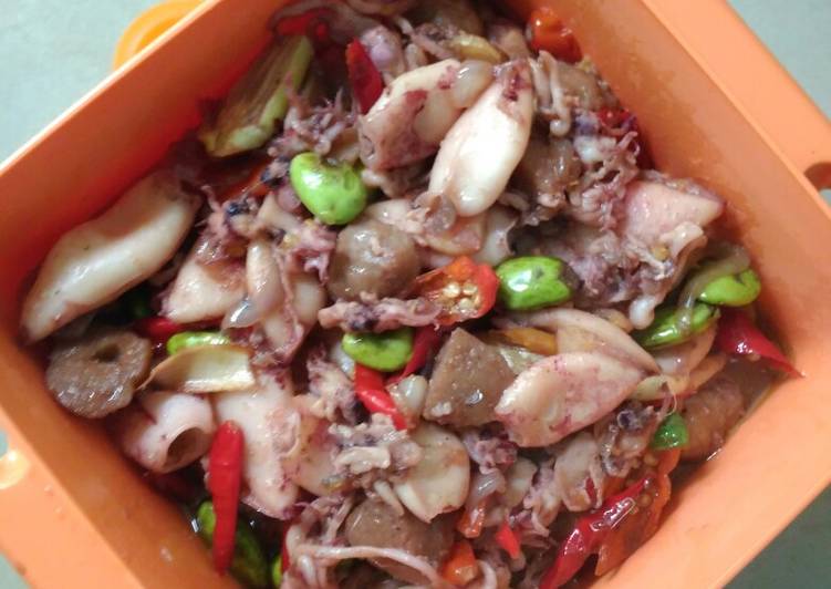 Resep 3.Oseng Cumi Pete simpel, Enak