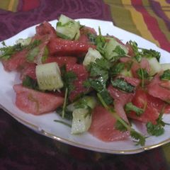 A picture of Watermelon salad.