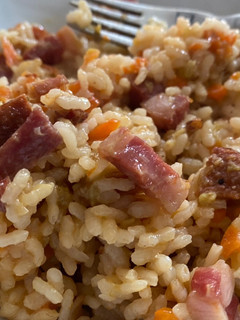 Una foto de Arroz con chorizo y panceta