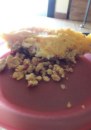 Una foto de Pastel de pollo y calabaza