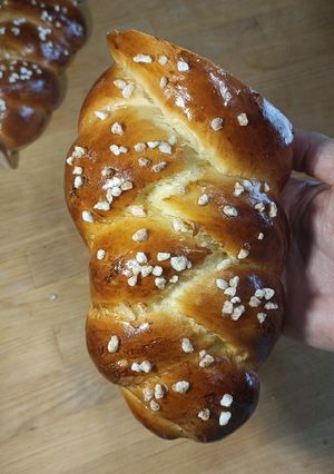 Une photo de 🍞Brioche tressée moelleuse (sans lactose)