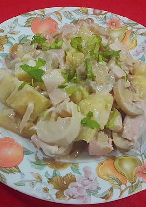 Una foto de Salpicón tropical de pollo rapidísimo