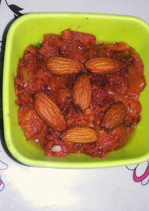 A picture of Apple peels halwa.