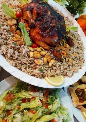 صورة لوصفة دجاج مشوي مع ارز شرقي
