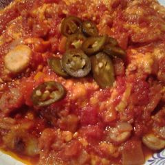 A picture of Baked vegetarian chili.