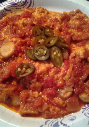 A picture of Baked vegetarian chili.