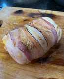 Stuffed chicken breast wrapped in bacon - WOW !!