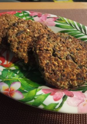 Una foto de Hamburguesas de caraotas negras