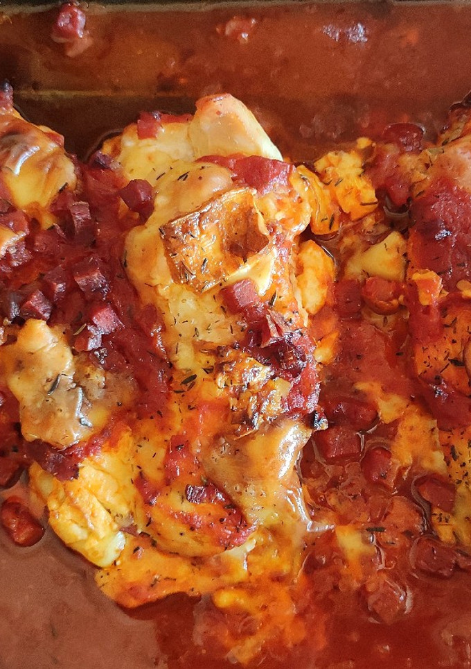 Una foto de Pechugas de pollo rellenas de queso feta y jamón