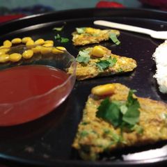 A picture of Onion corn hearty omlet.