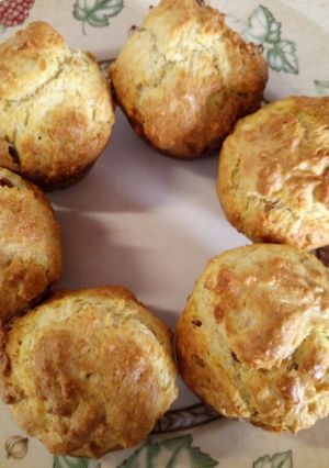 A picture of Parmesan and pancetta scones.