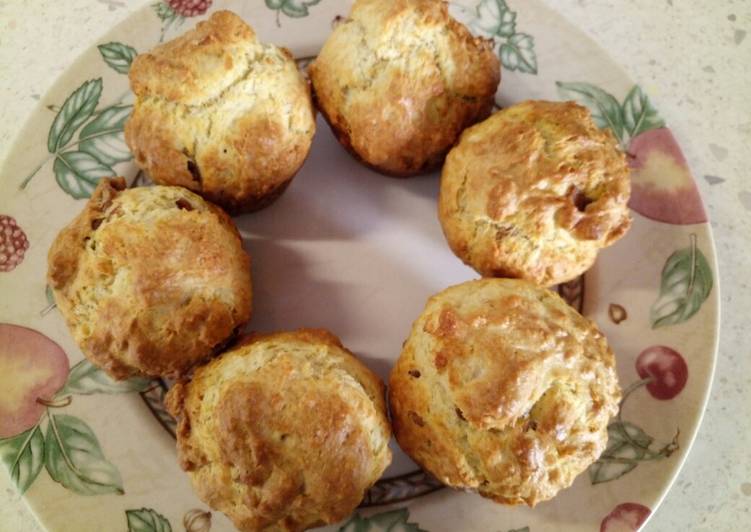 Steps to Make Homemade Parmesan and pancetta scones