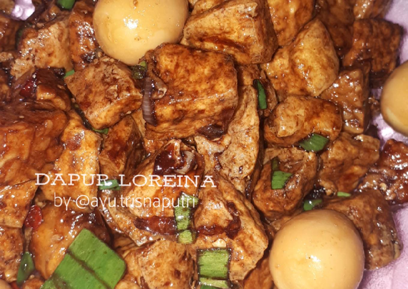 Menu 3T (Tahu, tempe, telur) bumbu kecap