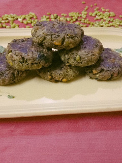 A picture of Baked Green gram tikki.