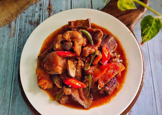 Cara Buat Sambal Goreng Ati Ampela Terong Ungu Rumahan