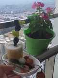 Litchi and grapes smoothie