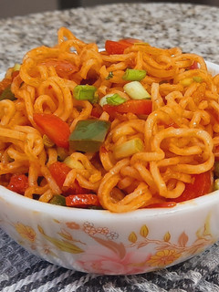 A picture of Schezwan Maggi Noodles.