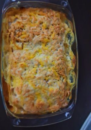 عکسی از دستور لازانیا مرغ🐔 و قارچ 🍄