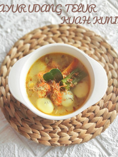 Foto resep 92. Sayur Udang Telur Kuah Kuning (Mpasi 23 Mo)